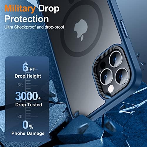 Spidercase מגנטי מעוצב לאייפון 12 Case/iPhone 12 Pro Case, עם 2 חבילות [מגן מסך זכוכית מזג]